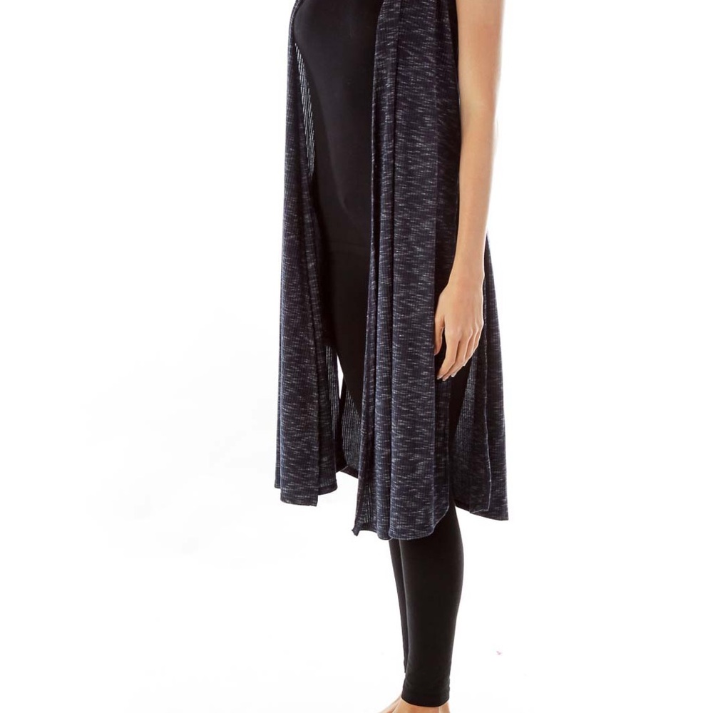 Lula Roe
Navy White Woven Sleeveless Cardigan